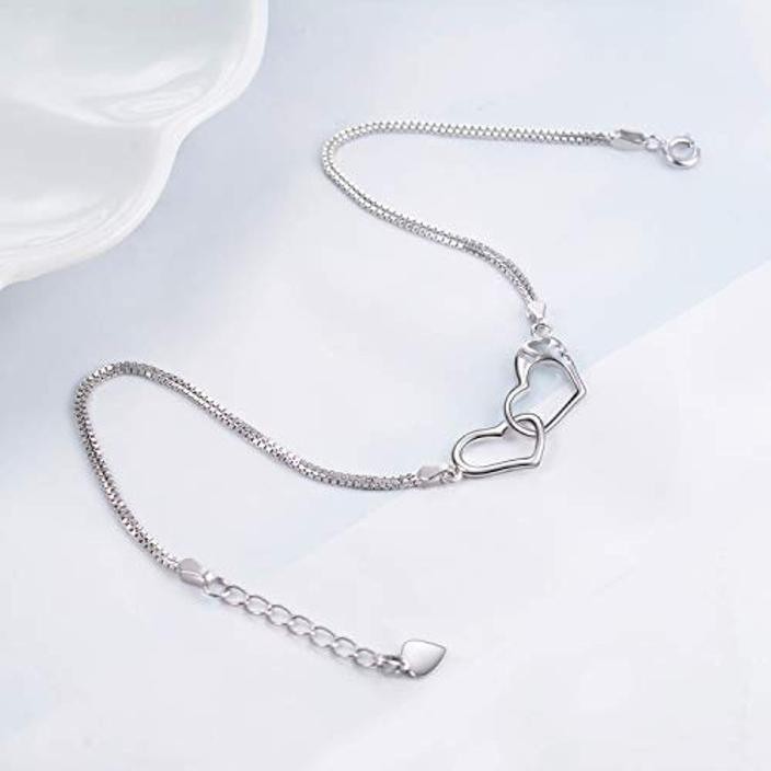 Anklet Chain Heart Bracelet Beach Foot Jewelry for Women Little Girls
