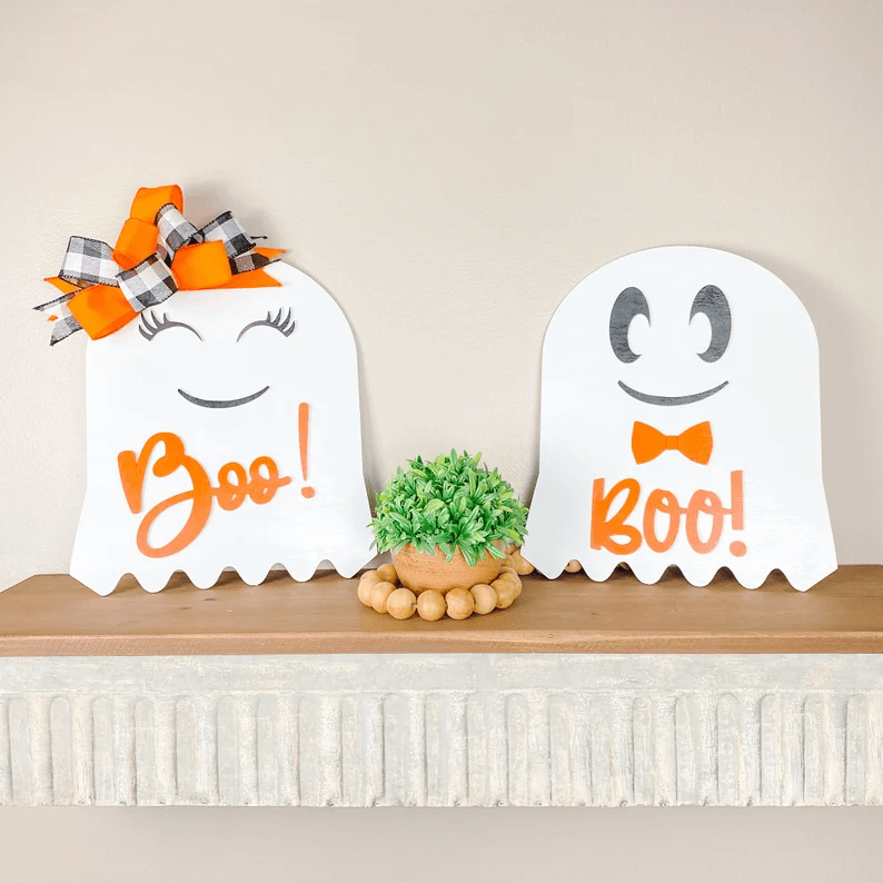 Two Halloween Ghosts Decoration