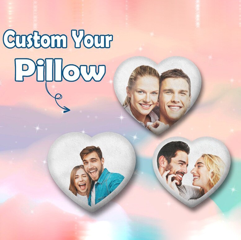 Personalized 3D Photo Pillow Valentines Day Gift