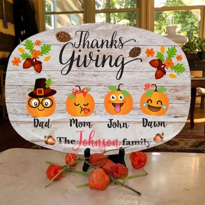 Personalized Pumpkin Dinner Thanksgiving Platter
