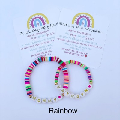 Mommy and Me Bracelets First Day of School Gift