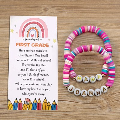 First Day of First Grade School Bracelet Matching Bracelets