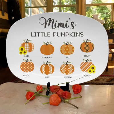 Personalized Thanksgiving Grandma's Little Pumpkins Platter