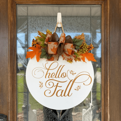 Hello Fall Sign Autumn Door Decor