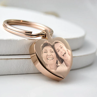 Rose Gold Heart Keychain Mother's Day Gift