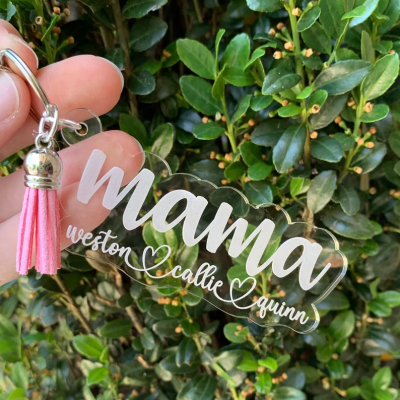 Mama keychain with kids name