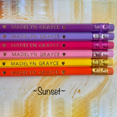 Set of 3 Personalized Custom Pencils Back to School Gift