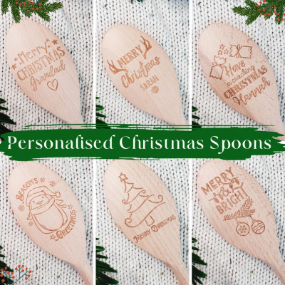 Personalised Christmas Wooden Spoon Design
