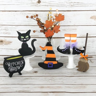Handmade Halloween Gifts 5 Style Halloween Witch Tiered Tray Decor