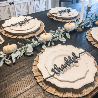 Fall Thanksgiving Wooden Place Cards For Table Decor