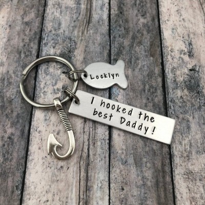 Personalized 1-13 Engraving Names with Key Chain Gift For Father's Day