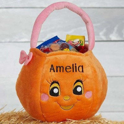 Halloween Miss Pumpkin Pail Trick or Treat Bag for Kids