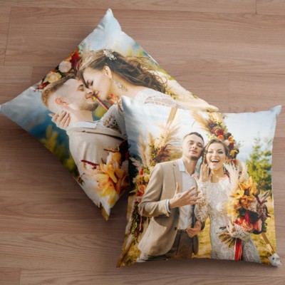 Personalized Photo Couple Throw Pillow Valentines Day Gift