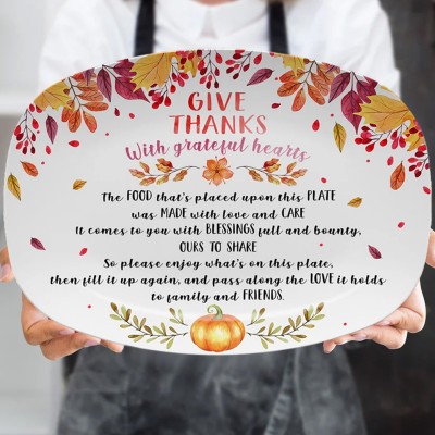 Personalized Thanksgiving Gifts For Family and Friends Platter