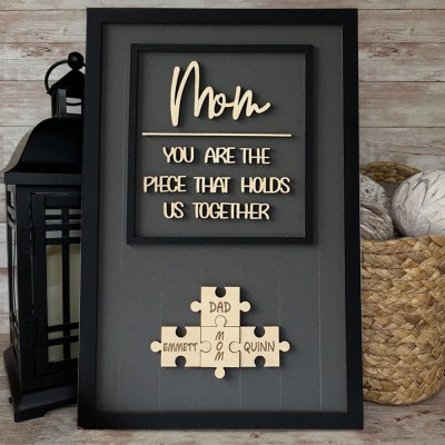 BEST SELLER❗❗Personalized Puzzle Piece Name Sign Mothers Day Gift Family Keepsake