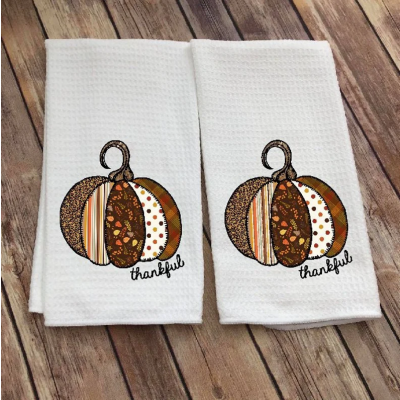 Two halloween kitchen towels