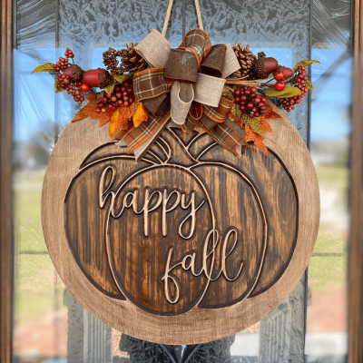 Happy Fall Wooden Sign Fall Decor