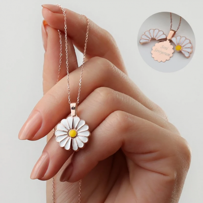 Personalized Daisy Name Necklace Gift For Her