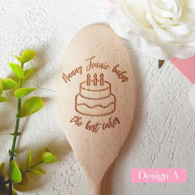 Personalised Bakes the Best Cakes Wooden Spoon Design