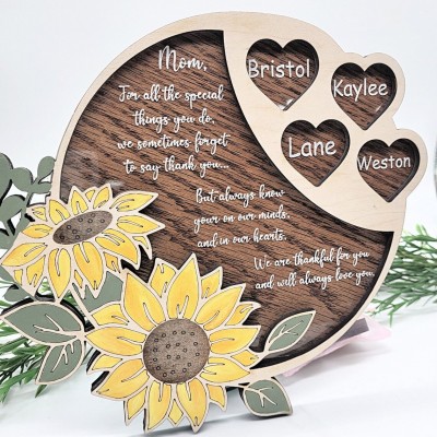 Personalized Bumble bee Family Name Sign Mother's Day Gift