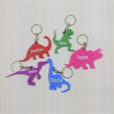 Personalised Dinosaur  Keychain Children's Gift