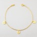 Personalized Initial Engraved Anklet Adjustable
