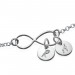 Personalized Infinity Anklet With Engraved Charms